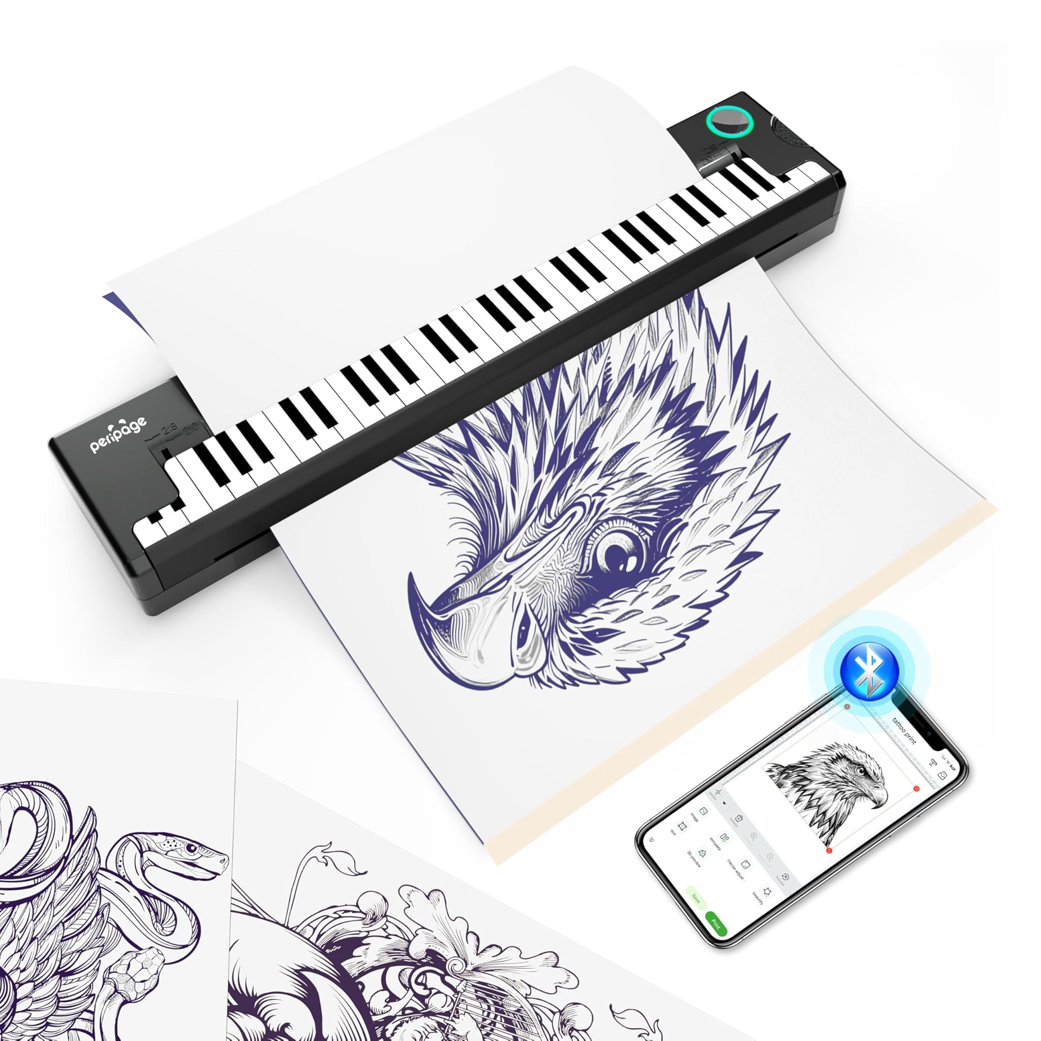 Peripage P90 Stampante Termica Wireless per Tatuaggi