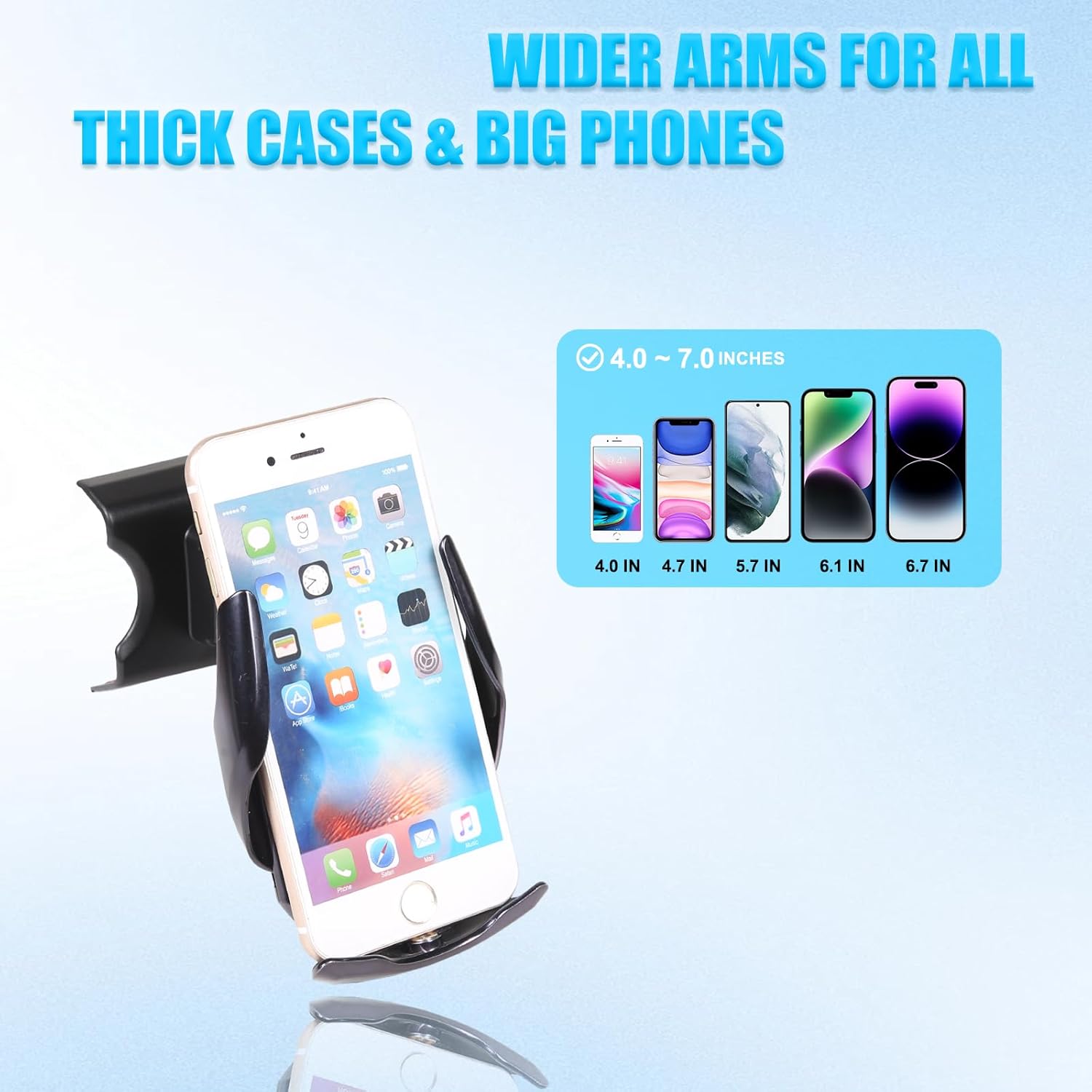 Metyoucar Supporto Cellulare Auto per Fiat 500 (2007-2024) - immagine 3