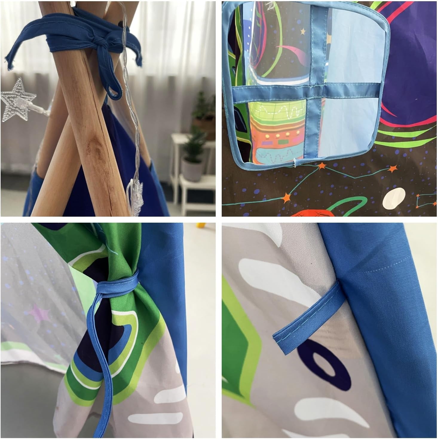 Benebomo Teepee Tenda Gioco per Bambini 43x43x55in - immagine 5