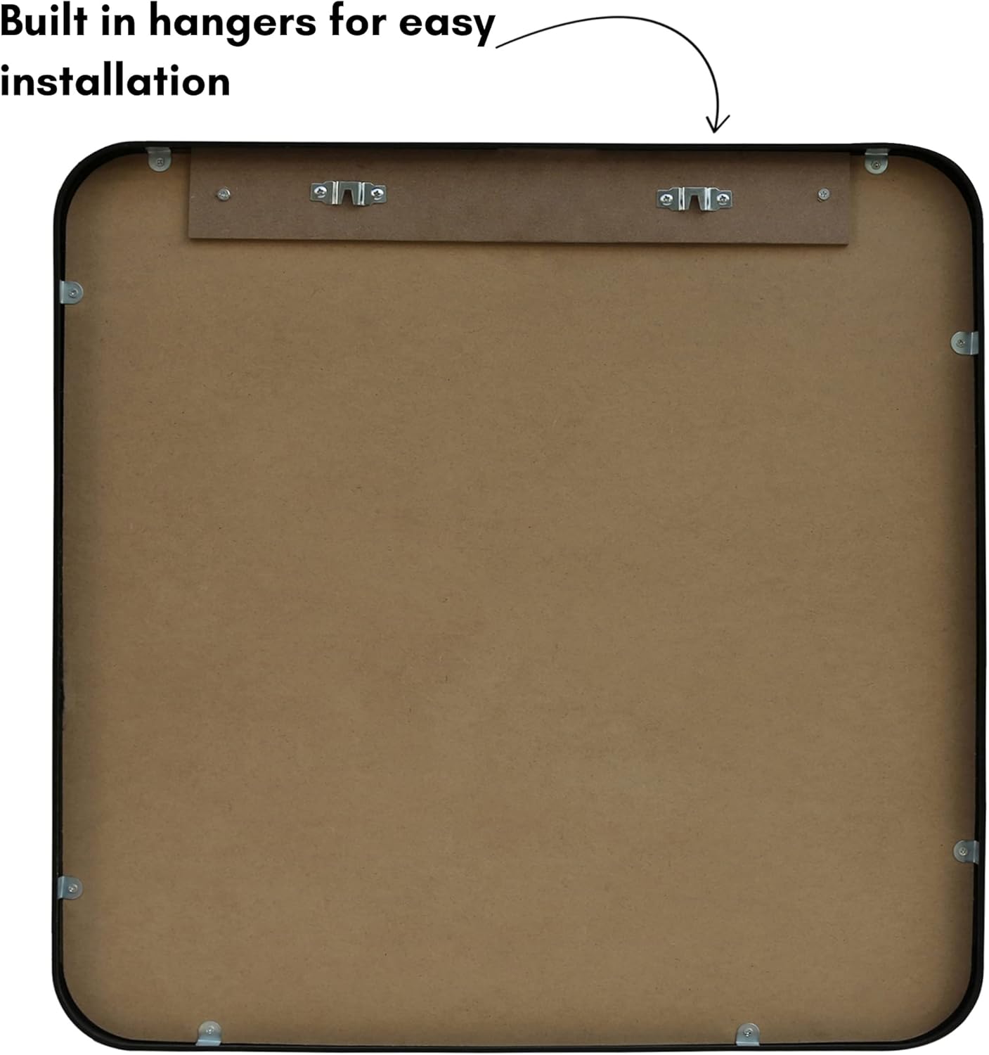 Americanflat Specchio Quadrato da Parete 80x80 cm, Nero - immagine 6