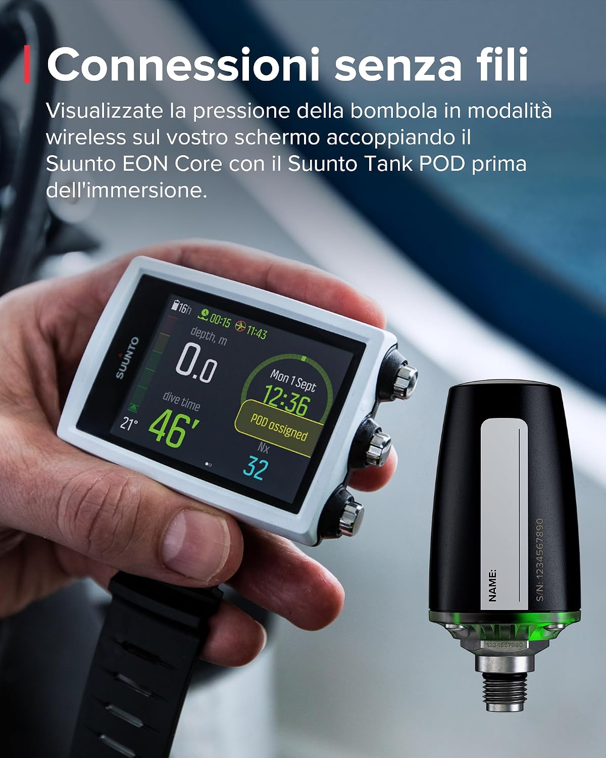SUUNTO Dive EON Core Orologio Subacqueo Digitale con Display Colori ...