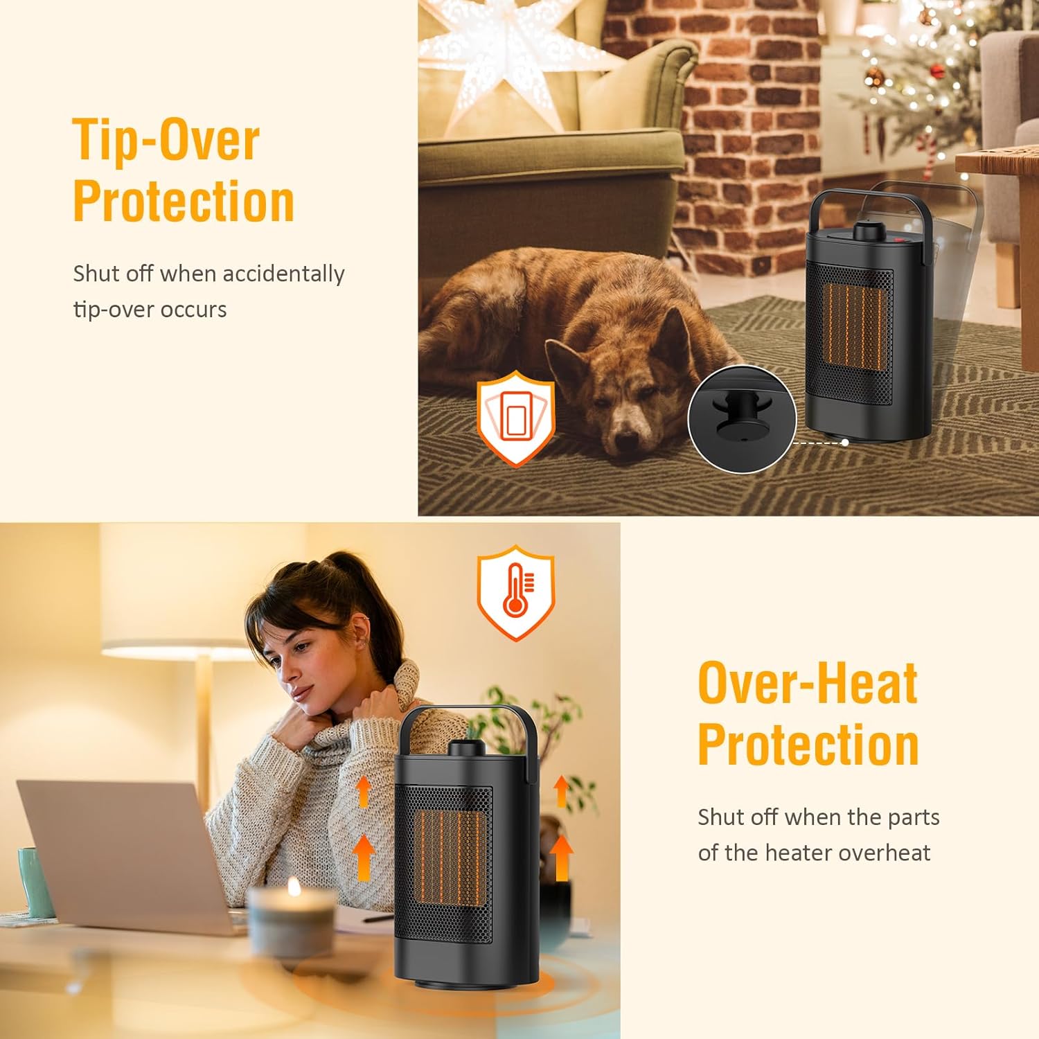 Mini Termoventilatore Elettrico PTC 1500W - immagine 5