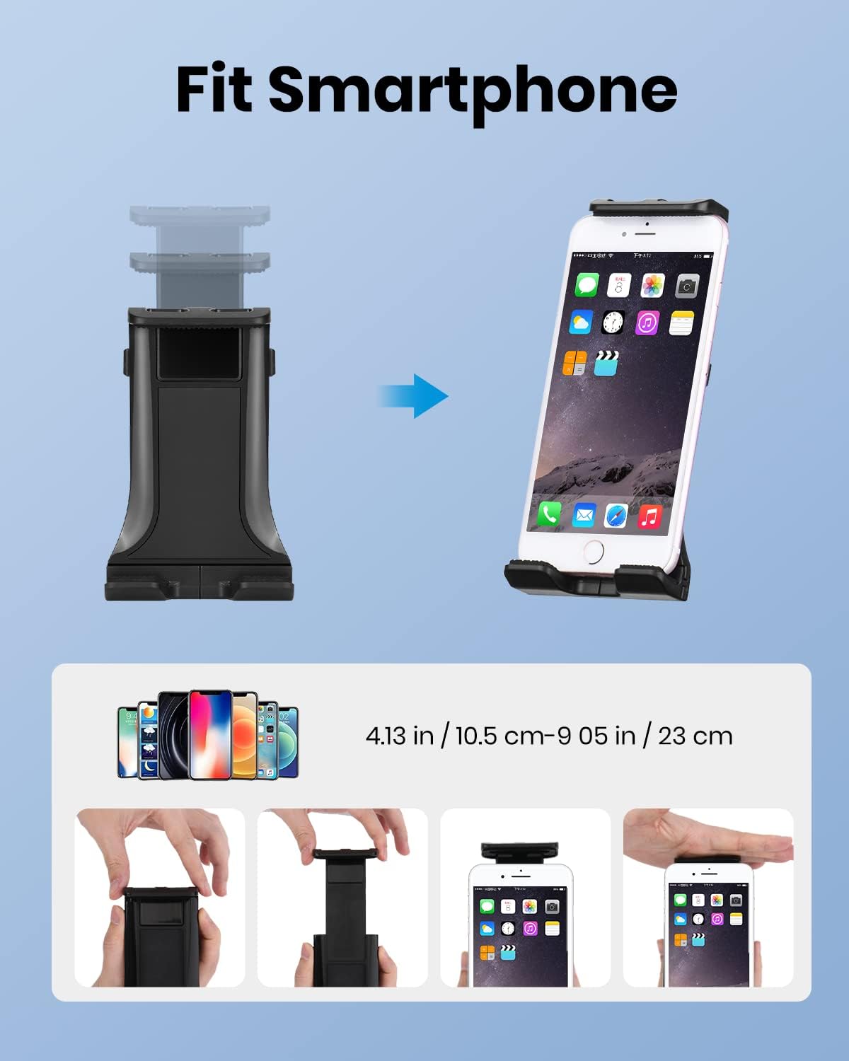 Moukey Supporto Tablet Regolabile 360° per Microfono - immagine 3