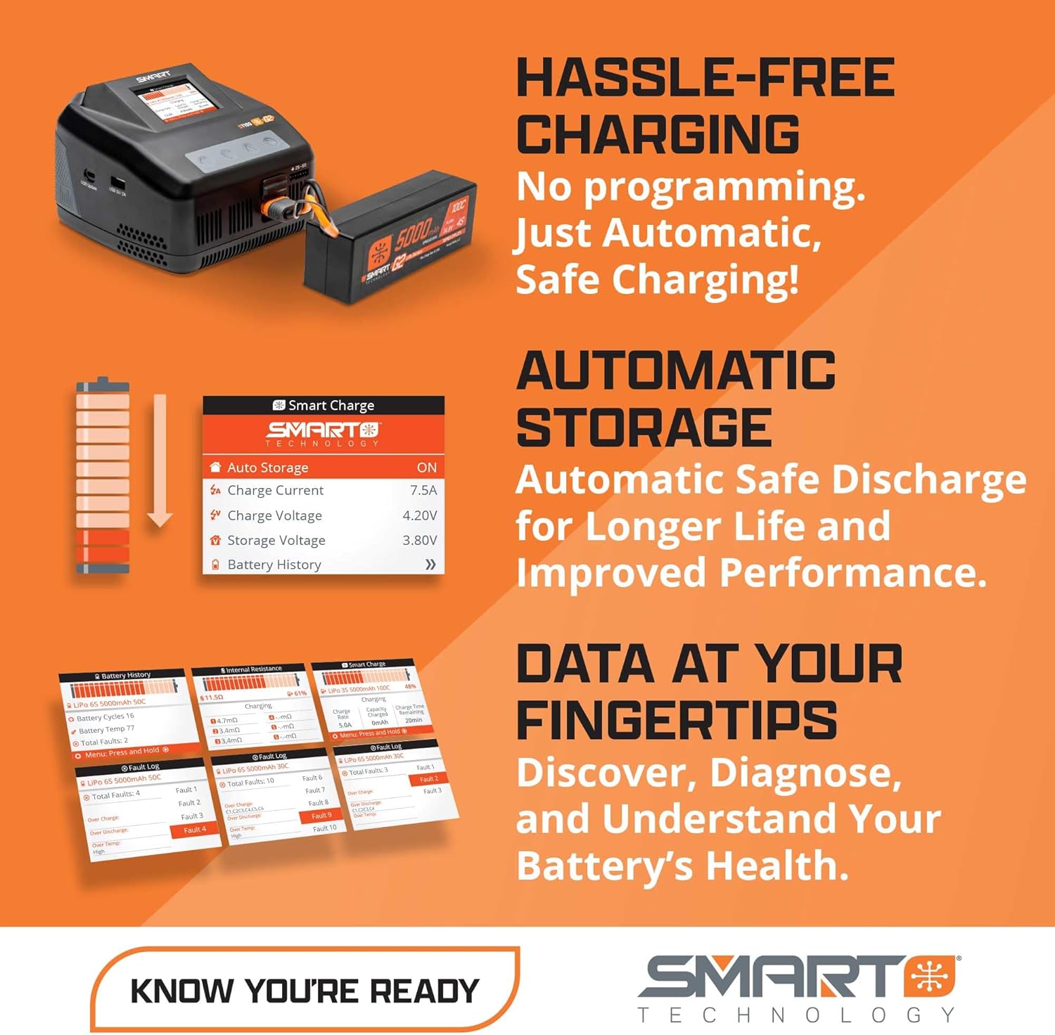 14,8 V 3200 mAh 4S 50 C Smart LiPo: IC3 - immagine 2