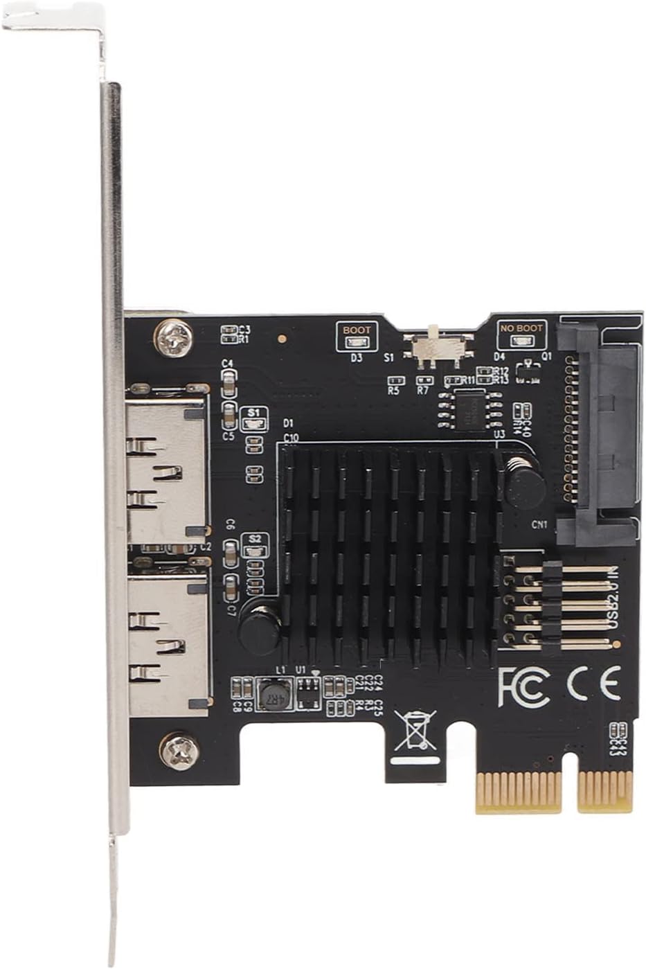 Scheda di Espansione PCIE to Power ESATA 2 Porte 6,0 Gbps - immagine 1