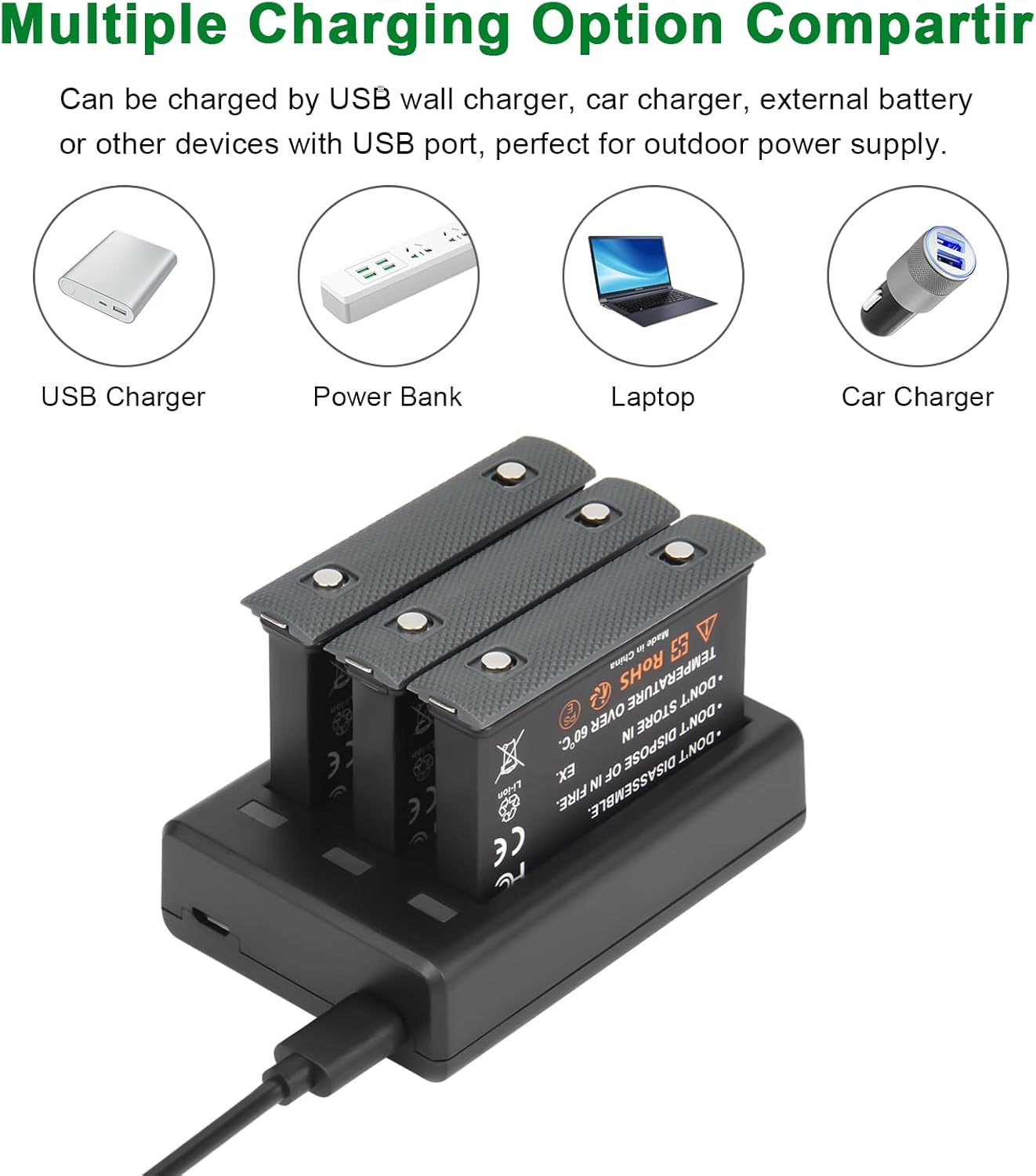 Shentec X2 Batteria Set 2000mAh per Videocamera ONE X2 - immagine 4