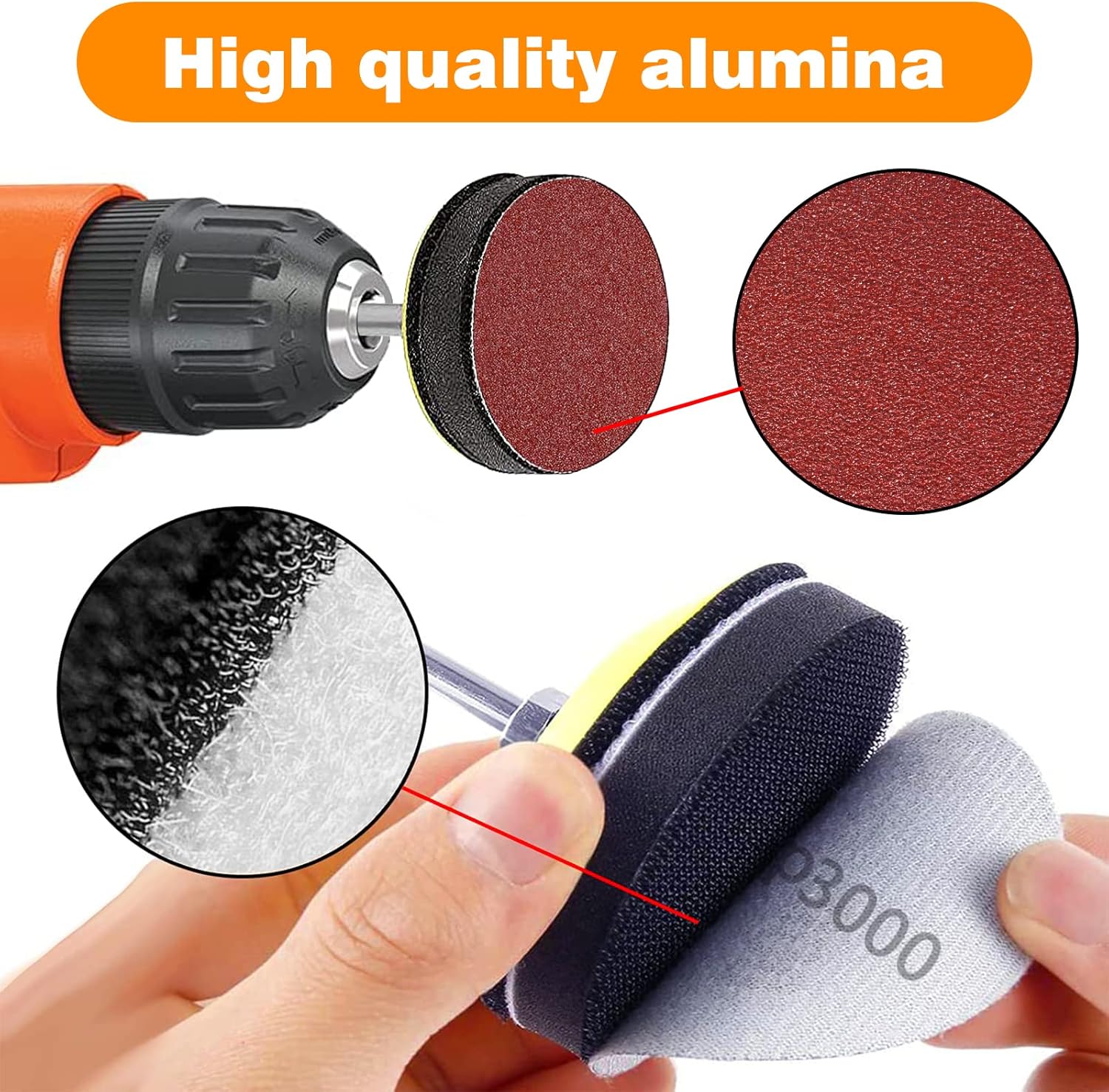 Kongming 100 Pezzi Dischi Abrasivi 50mm - immagine 5