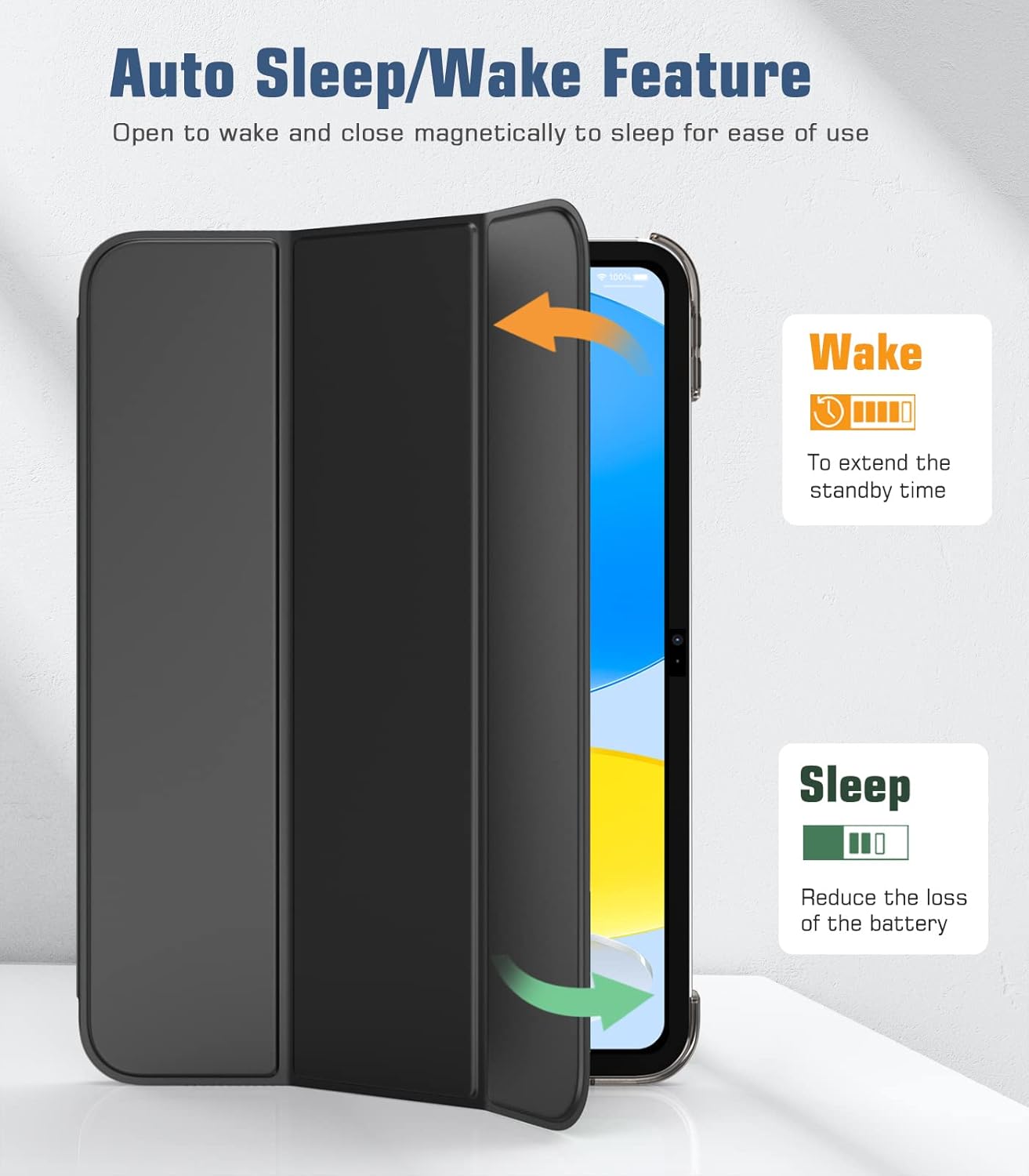 Timovo Cover per iPad 11" 2025 / 10.9" 2022, Nero - immagine 5