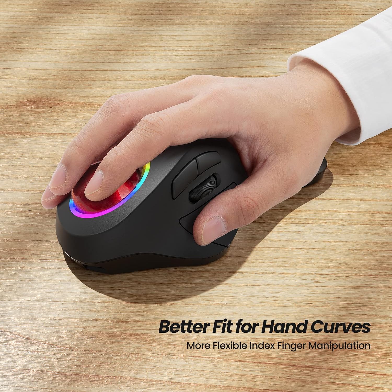 Nulea Mouse Trackball Wireless Ergonomico Ricaricabile | Velz
