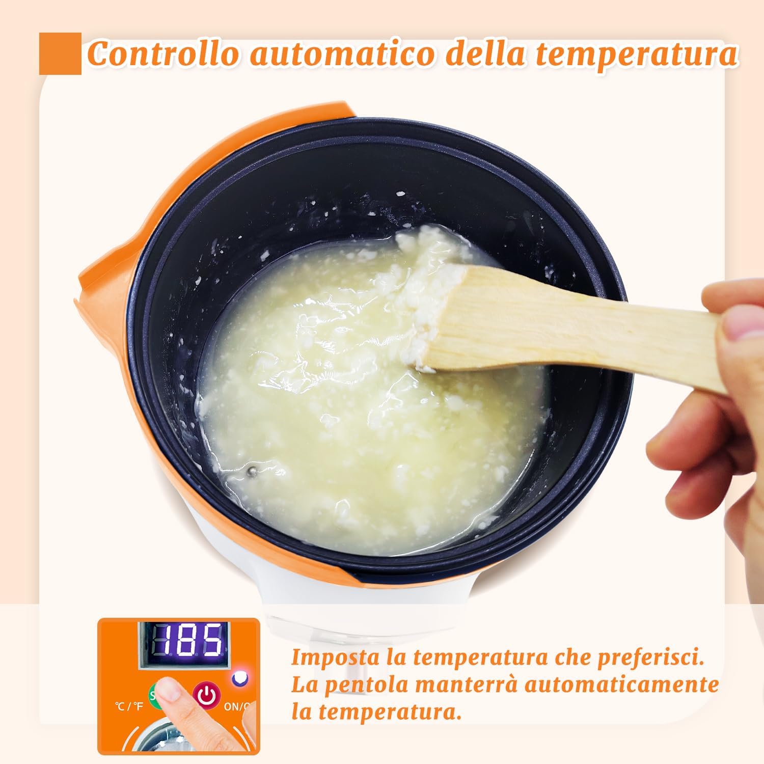 Ksedcon Cera Elettrica con Indicatore LED e Beccuccio - immagine 5