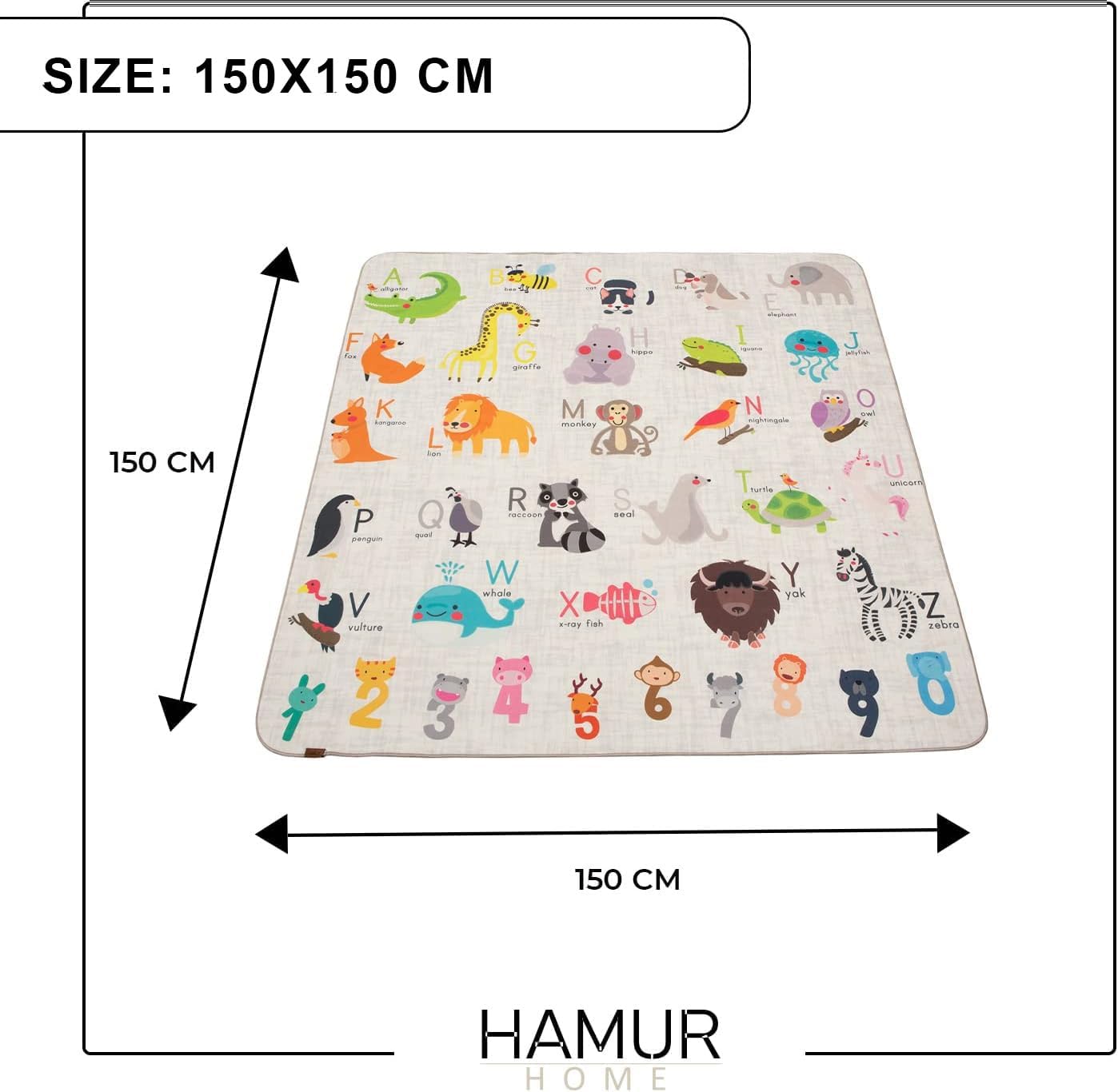 Hamur Home Tappeto Da Gioco Pieghevole 150x150 cm - immagine 5