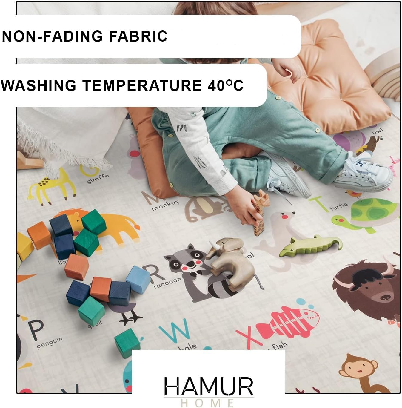 Hamur Home Tappeto Da Gioco Pieghevole 150x150 cm - immagine 6