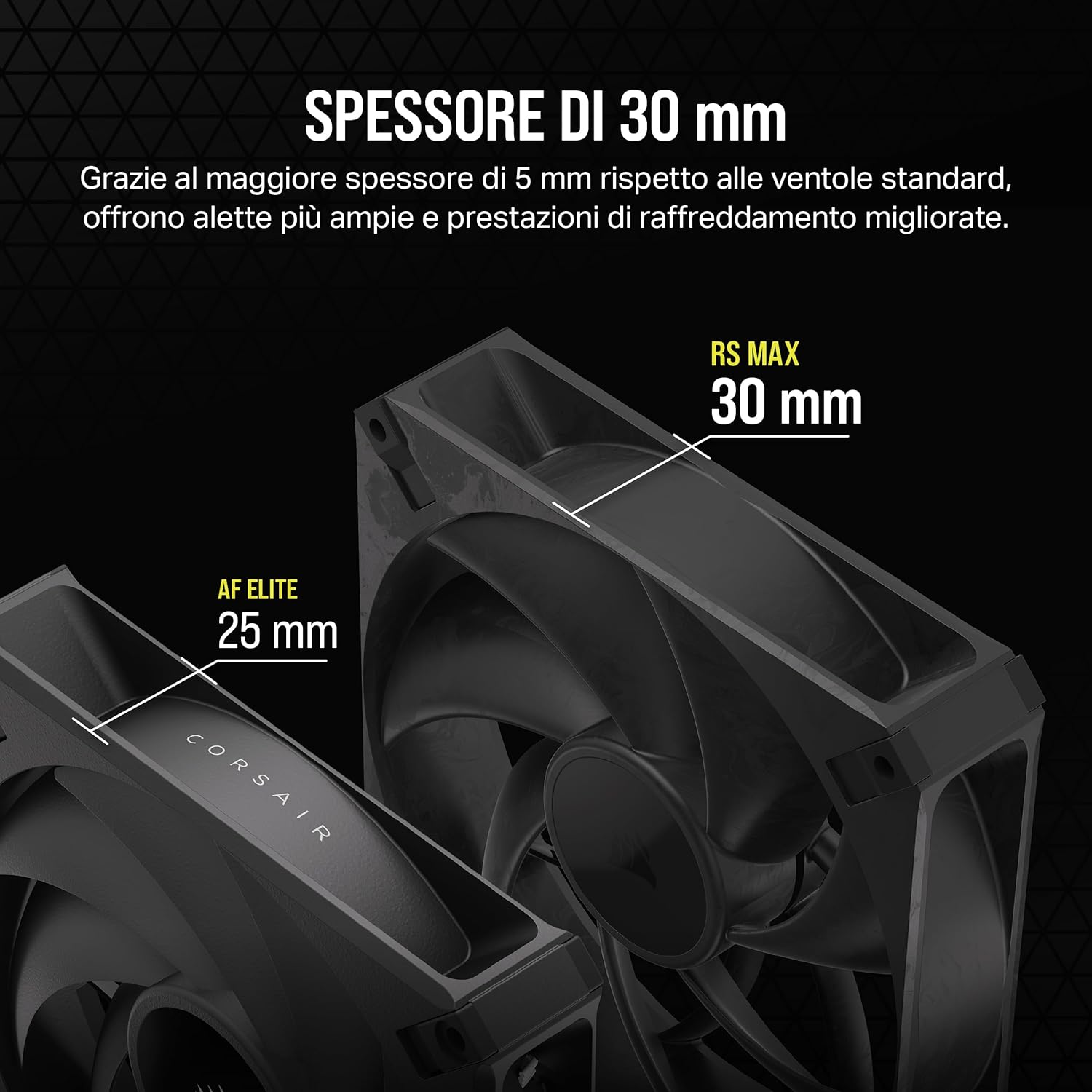 Corsair RS140 MAX Ventole PWM 140mm (2 Unità), Nere - immagine 3