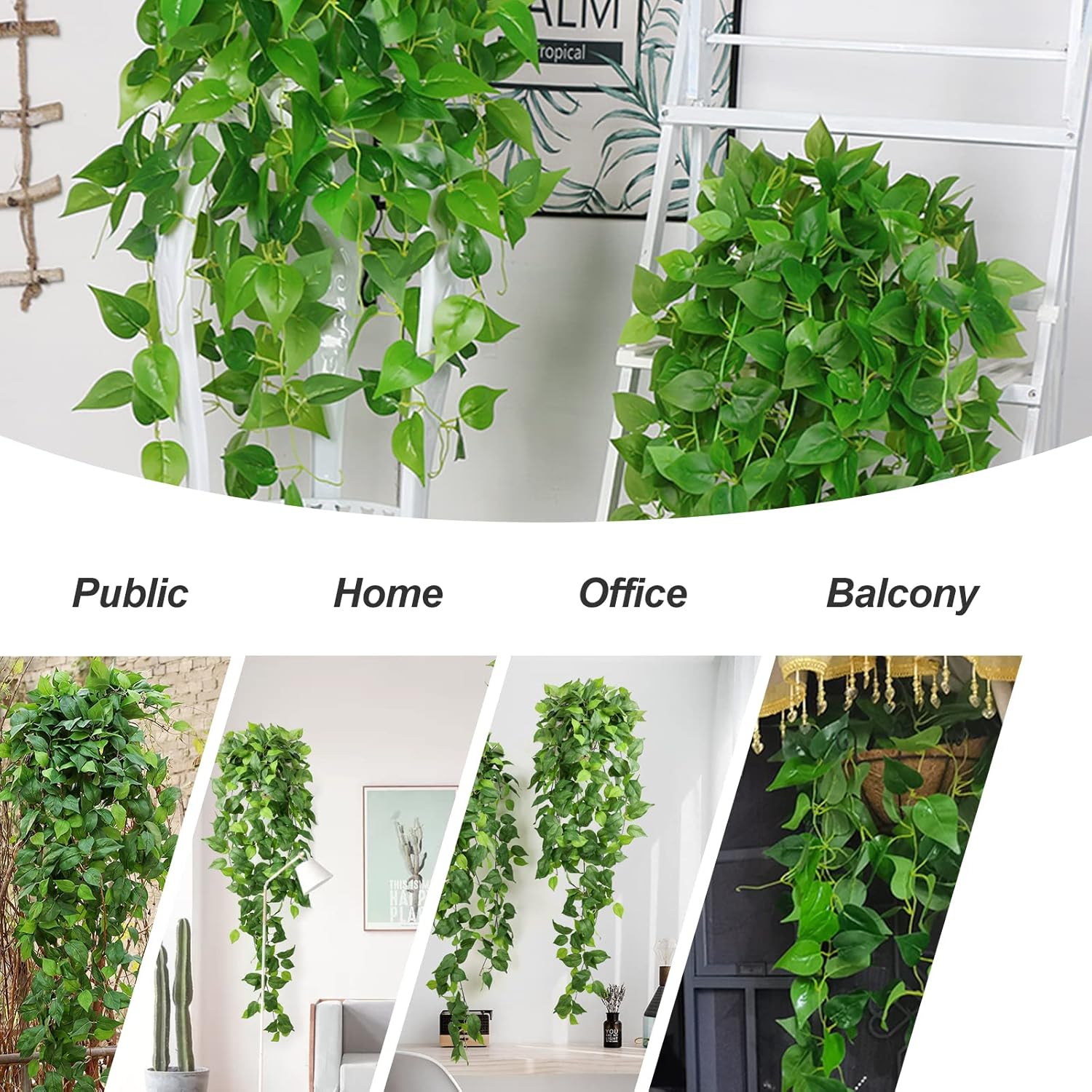 Newaner 2 Pezzi Piante Pendenti Artificiali 100 cm - immagine 6