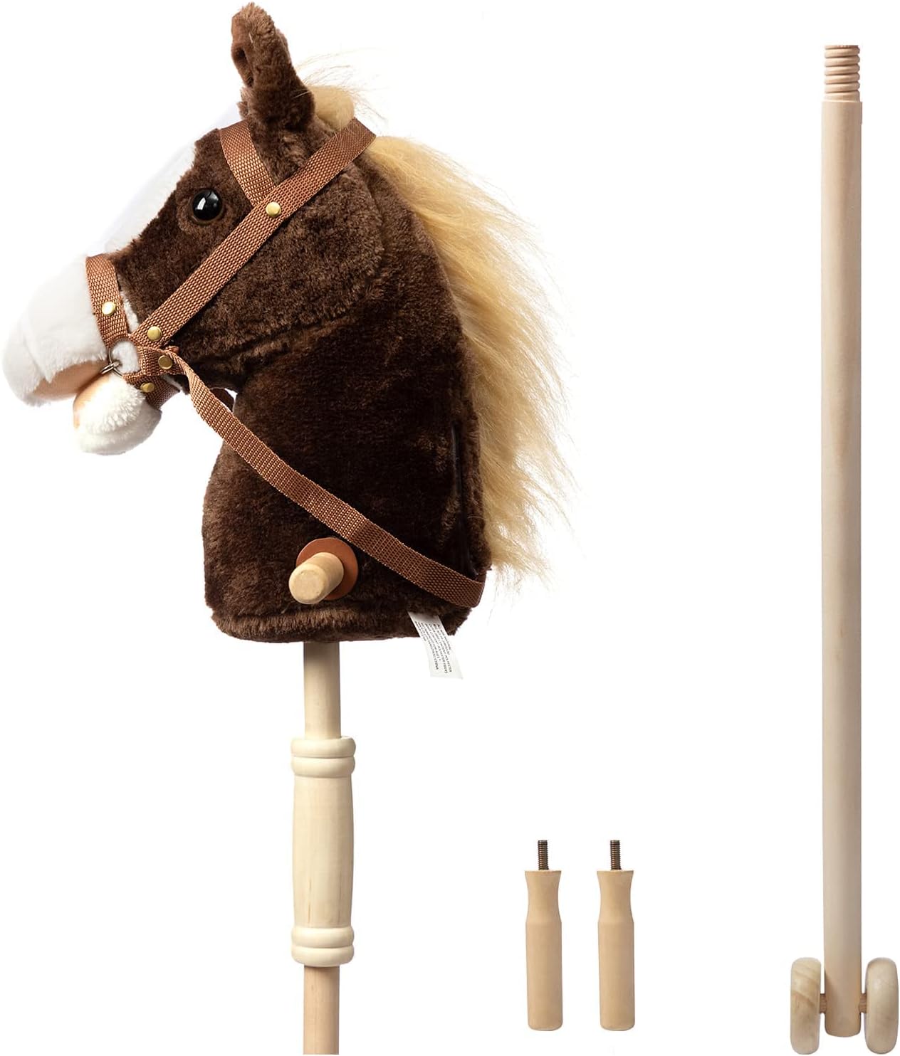 BEJOY Cavallo Giocattolo in Peluche 91 cm, Cioccolato - immagine 4