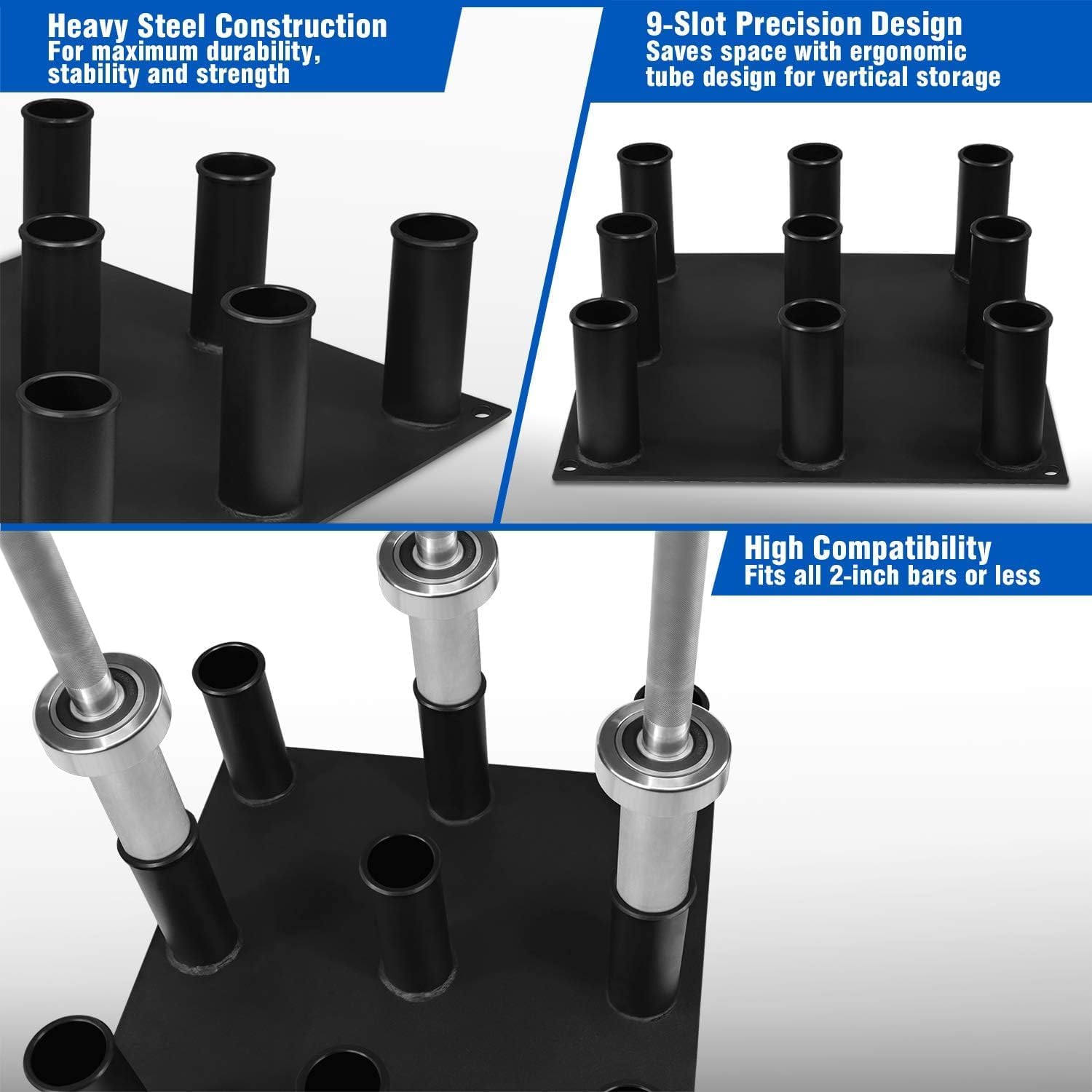 Yes4all Supporto Verticale per Bilancieri Olimpici - immagine 3