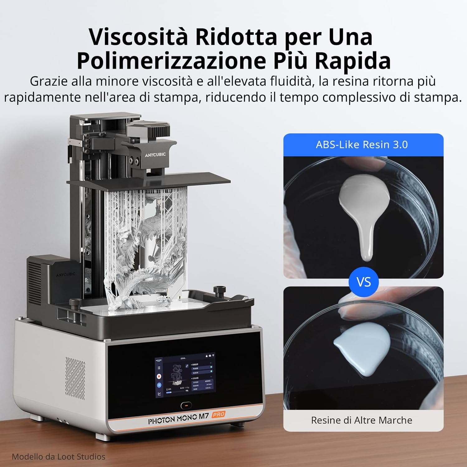 ANYCUBIC ABS-Like Resin 3.0 - Resina 3D Bianca 2000g - immagine 6