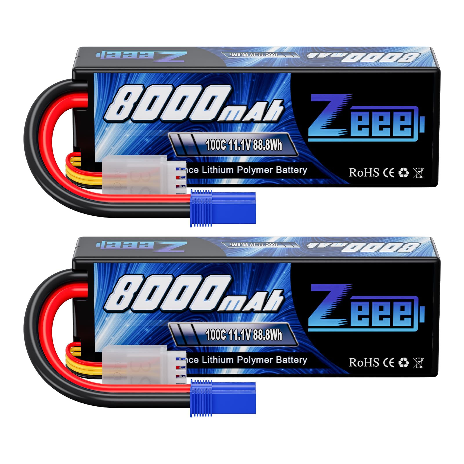 Zeee 3S Lipo Batteria 11,1V 100C 8000mAh Hardcase