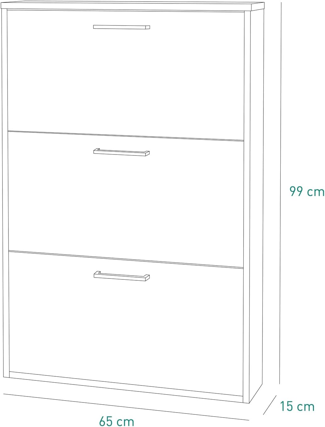 Composad Scarpiera FACILE Slim 3 Ribalte, Bianca - immagine 2