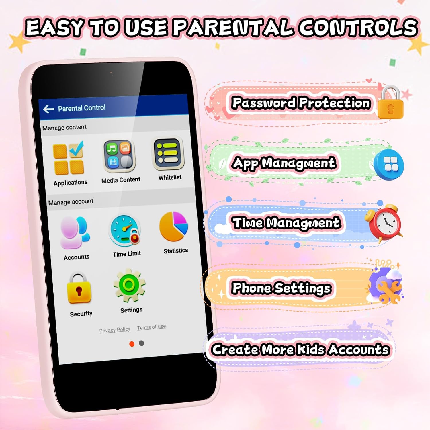 Ashfly Telefono per Bambini 3,97" con Doppia Fotocamera - immagine 3