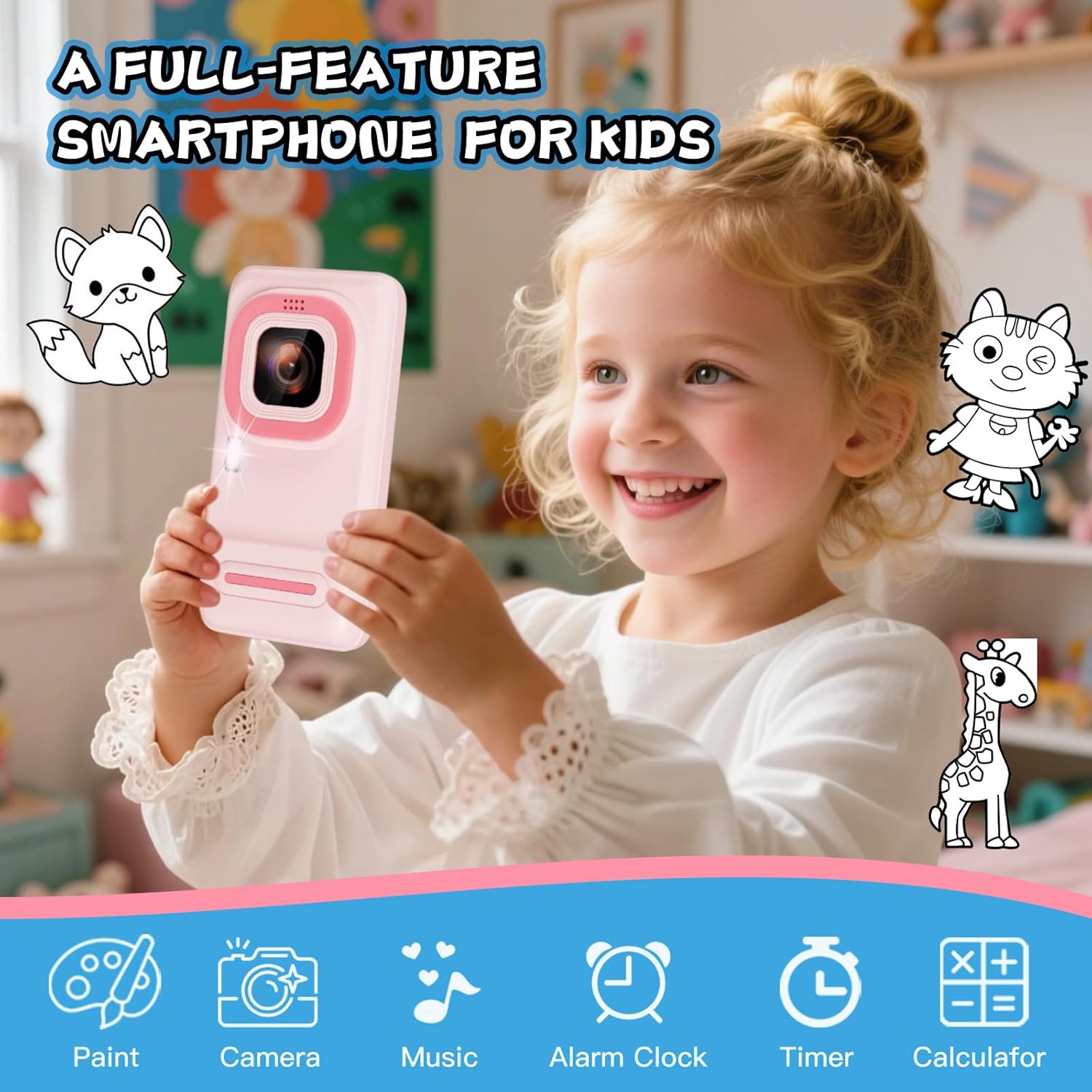 Ashfly Telefono per Bambini 3,97" con Doppia Fotocamera - immagine 5