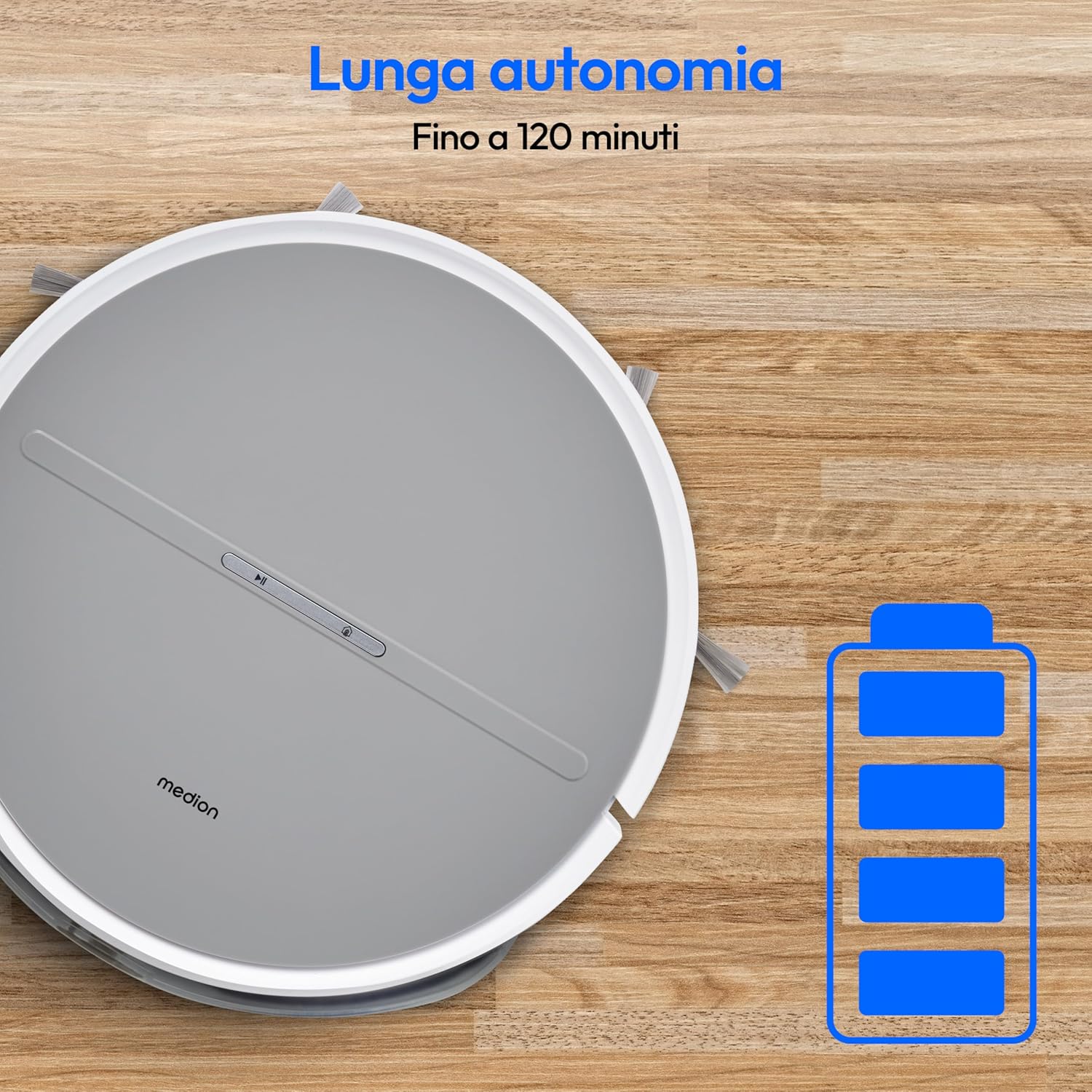 Medion Robot Aspirapolvere E35 SW con Funzione Mopping - immagine 5