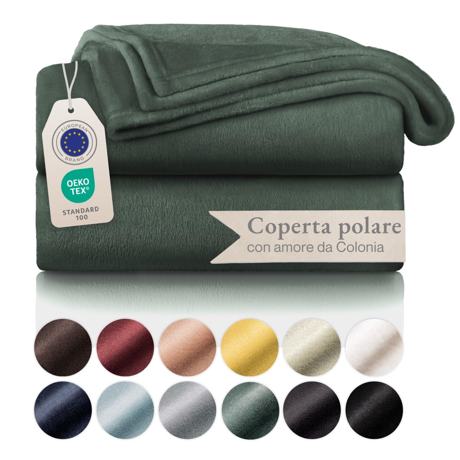 Blumtal Coperta Plaid Divano Super Morbida Oeko-Tex - Verde