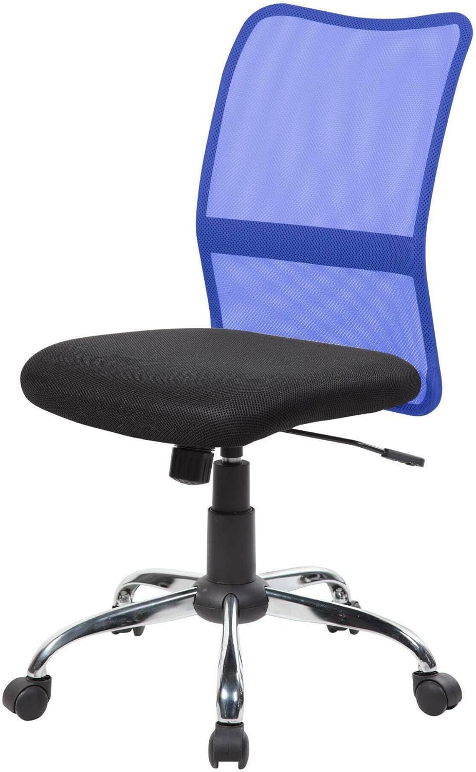 Dmora Sedia da Ufficio Bomaderry, Rete, Nero e Blu - immagine 1