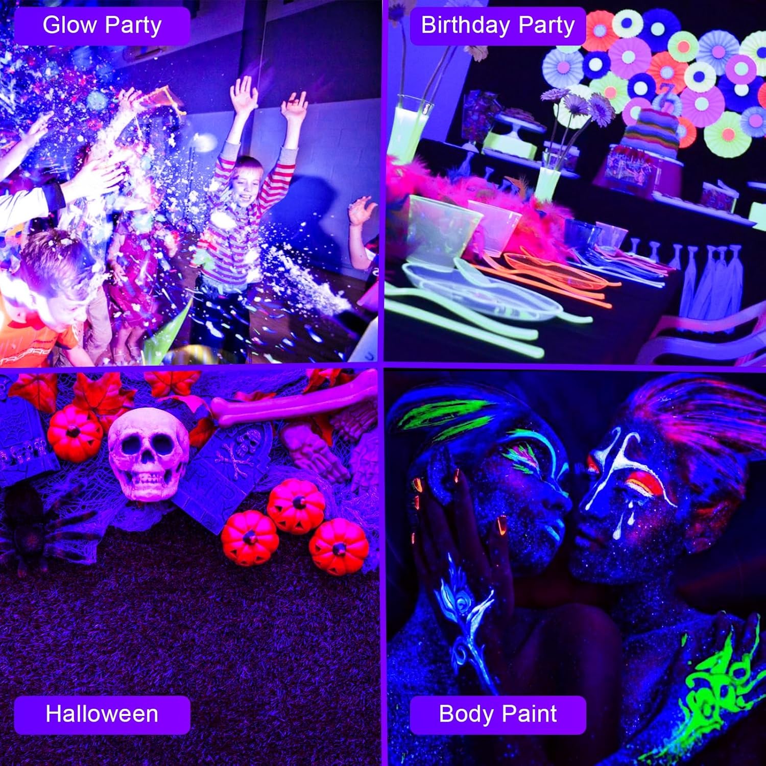 CREATESTAR LED Luce Nera 100W, Faro UV LED IP66 - immagine 6