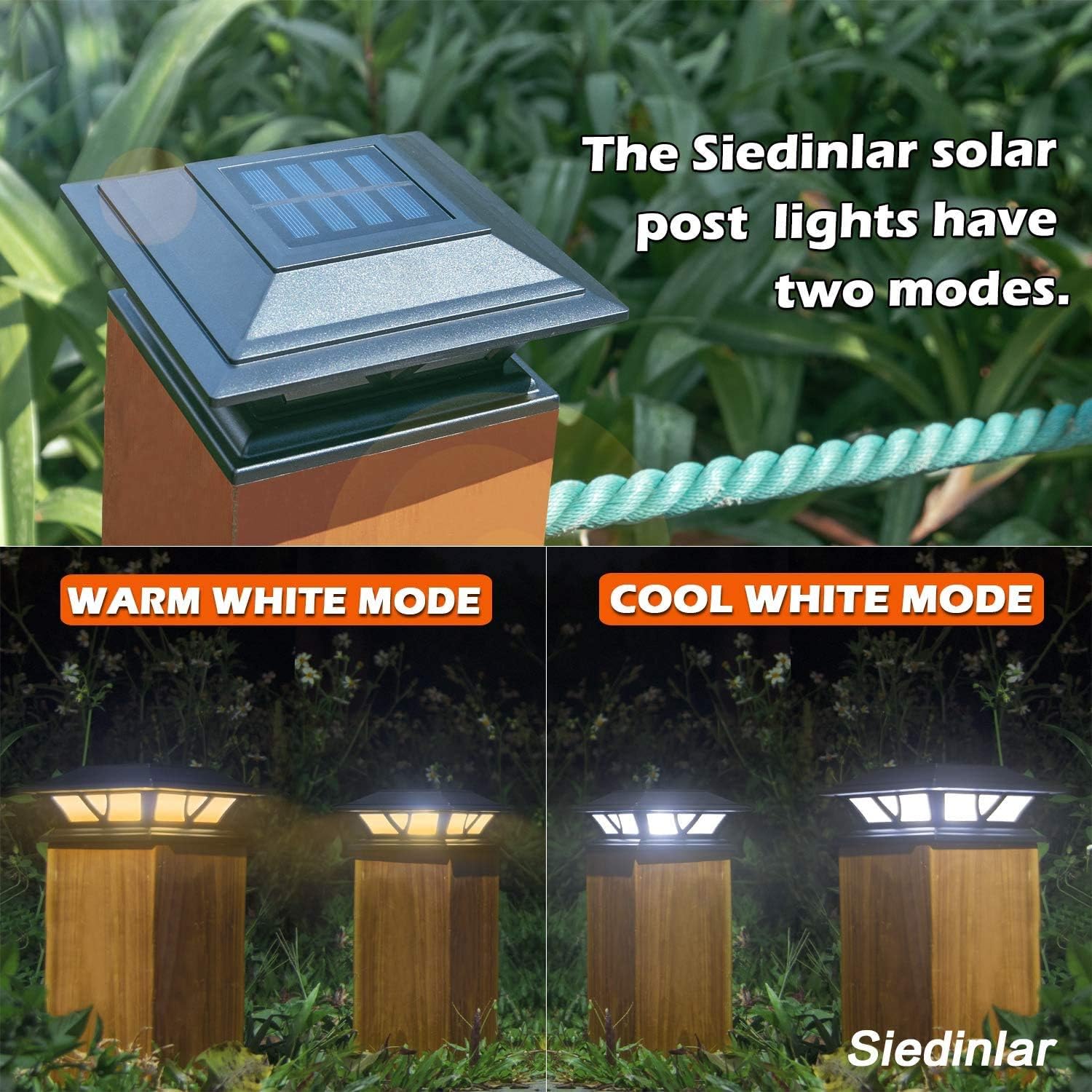 Siedinlar Lampade Solari da Giardino 2 Pezzi - immagine 2