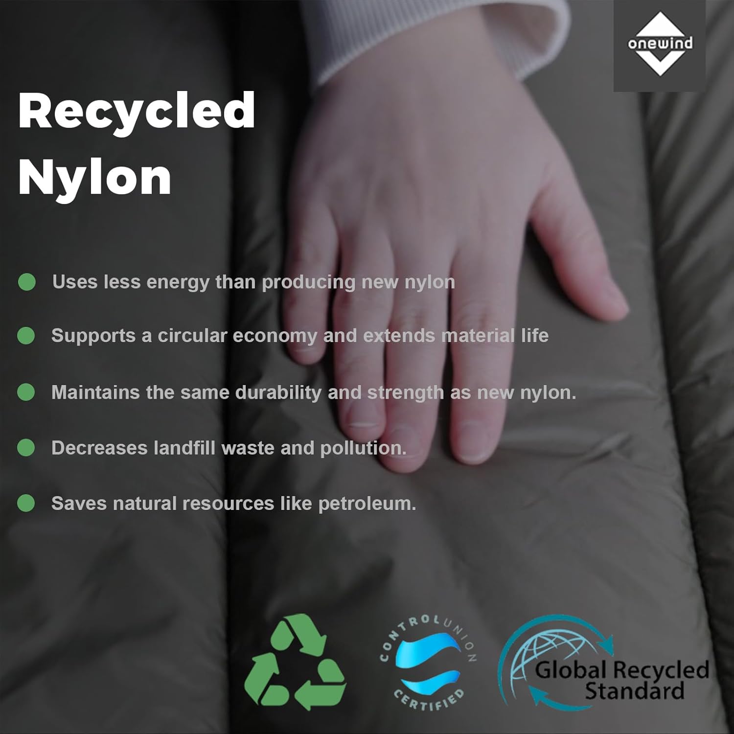 Onewind Coperta da campeggio leggera e pieghevole, Verde OD - immagine 2