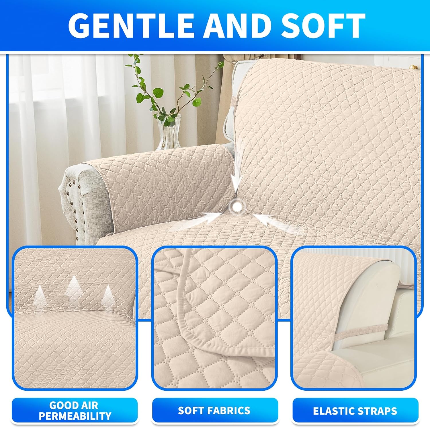 CYCMACO Copridivano Impermeabile 3 Posti con Penisola - immagine 5