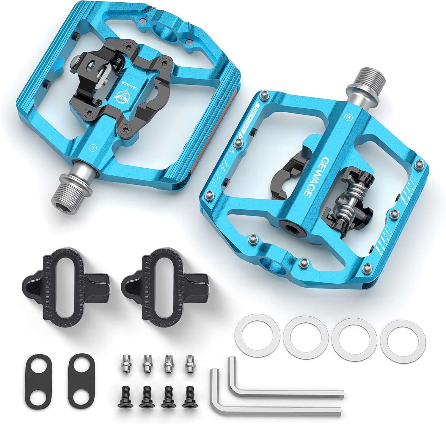 Gewage Pedali Mountain Bike 9/16 Pollici con Riflettore - immagine 6