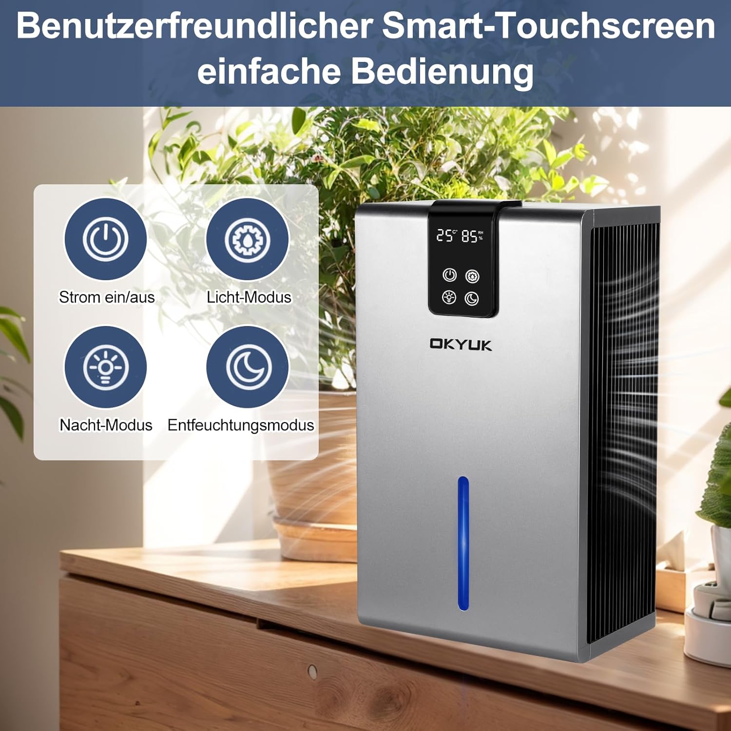 Deumidificatore Elettrico 2700ml con Spegnimento Automatico - immagine 2