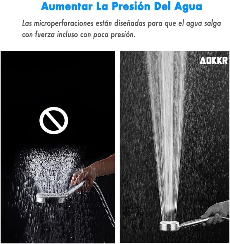Aokkr Soffione Doccia Alta Pressione in Acciaio Inox - immagine 2