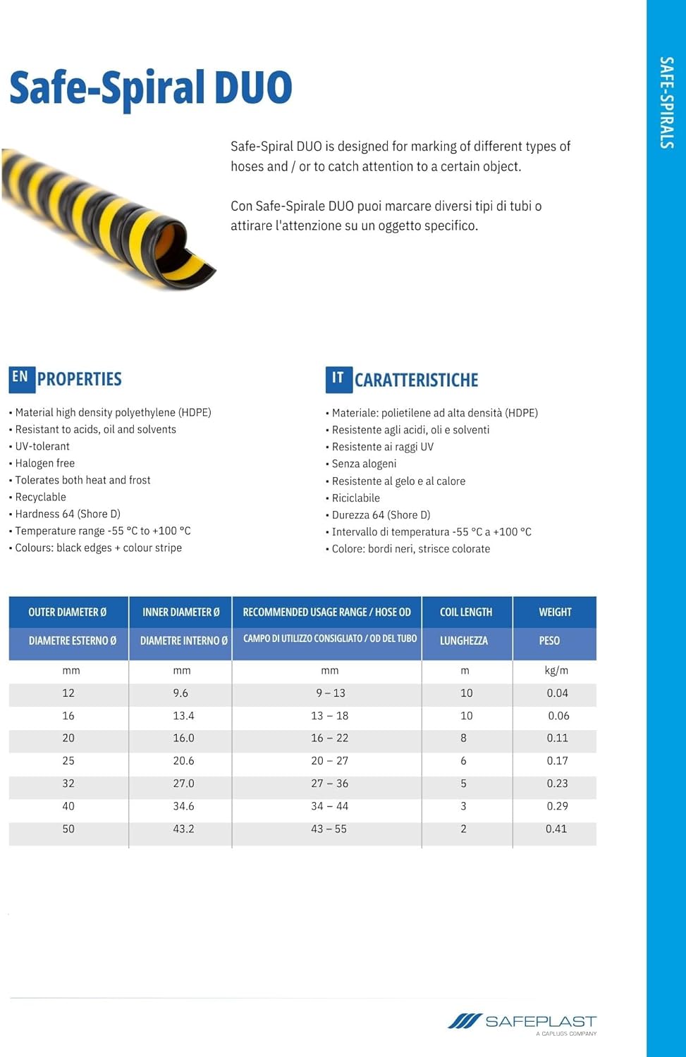 Safeplast DUO Safe-Spirale - Protezione Tubi Ø 12mm 10m - immagine 3