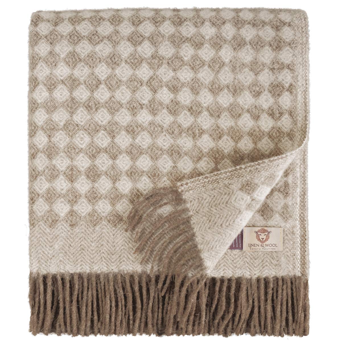 Linen & Cotton Plaid PARIS 100% Pura Lana Nuova Zelanda