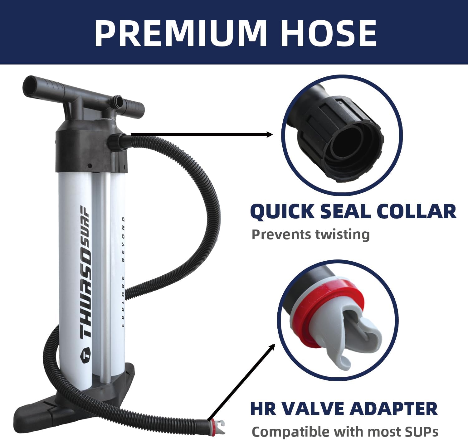 Thurso Surf Pompa a Mano SUP Dual Camera - immagine 4