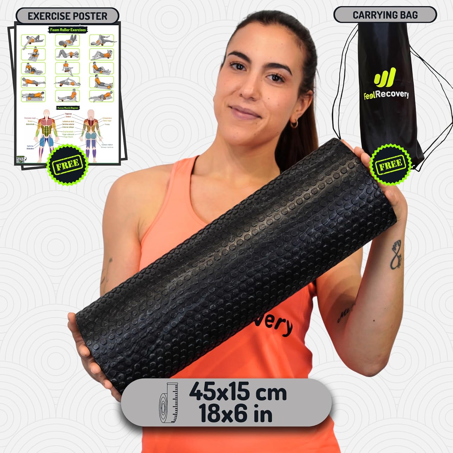 Rullo Massaggio Muscolare Morbido 45x15 cm - immagine 2