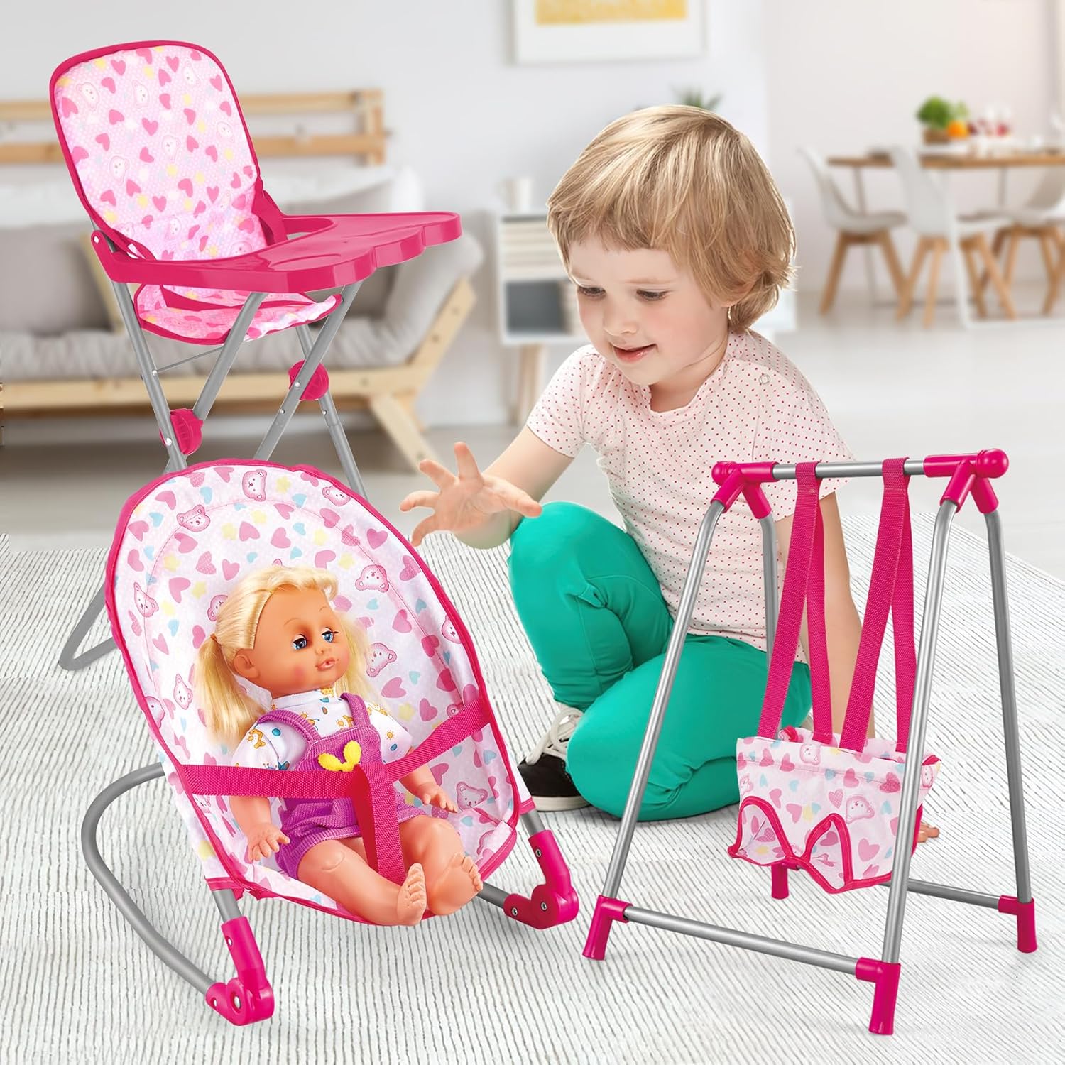 deAO Baby Set 5in1 per Bambole (Bambola Non Inclusa) - immagine 2