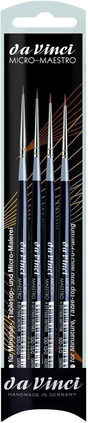 Da Vinci Micro Maestro Kolinsky - Set 4 Pennelli Zibellino Rosso - immagine 1