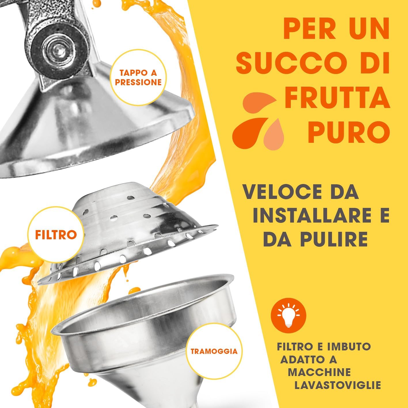 Spremiagrumi Manuale Professionale a Leva - immagine 5