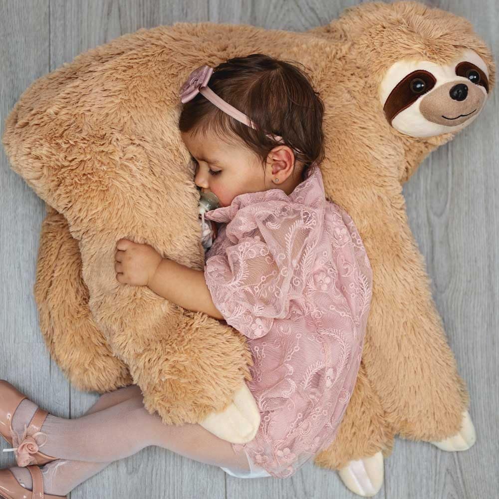 MIKAMAX Sloth Pillow XL - Peluche Gigante Bradipo 90cm - immagine 2