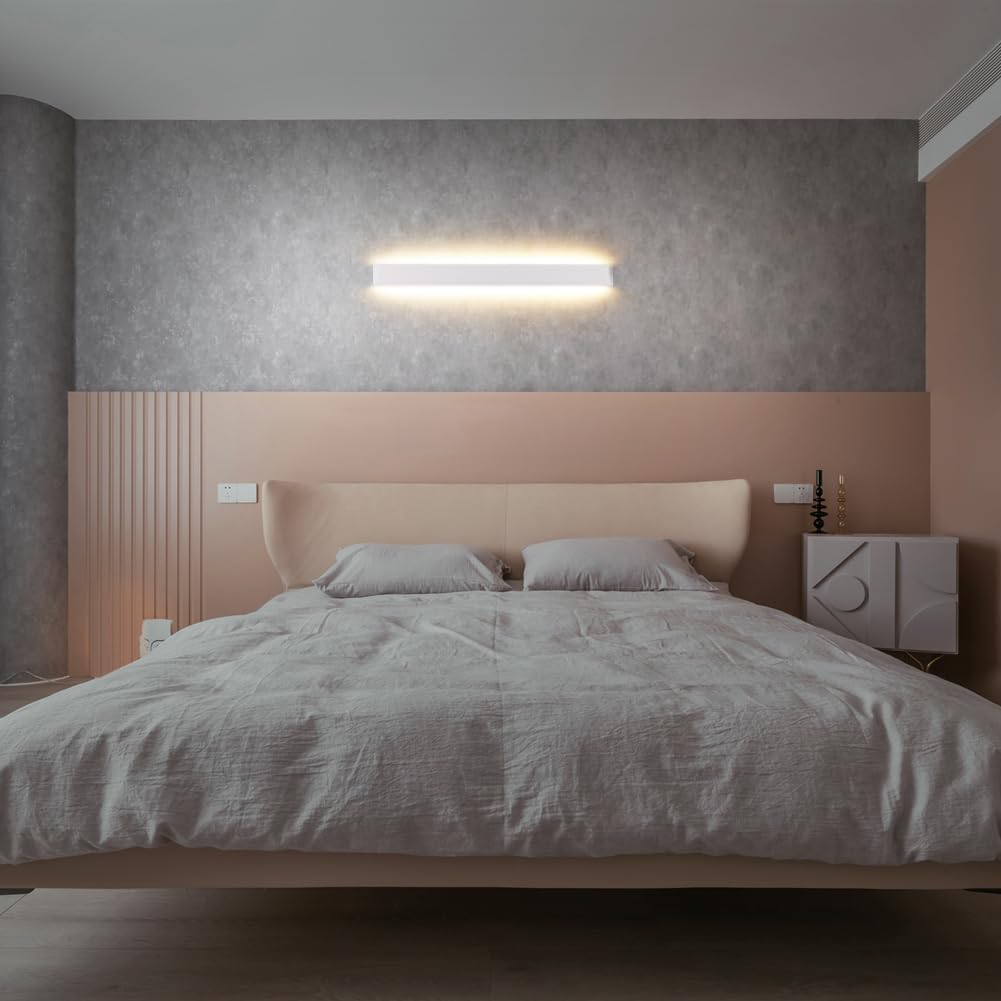 Klighten Lampada da Parete LED Interno 30W 91cm, Bianco - immagine 5