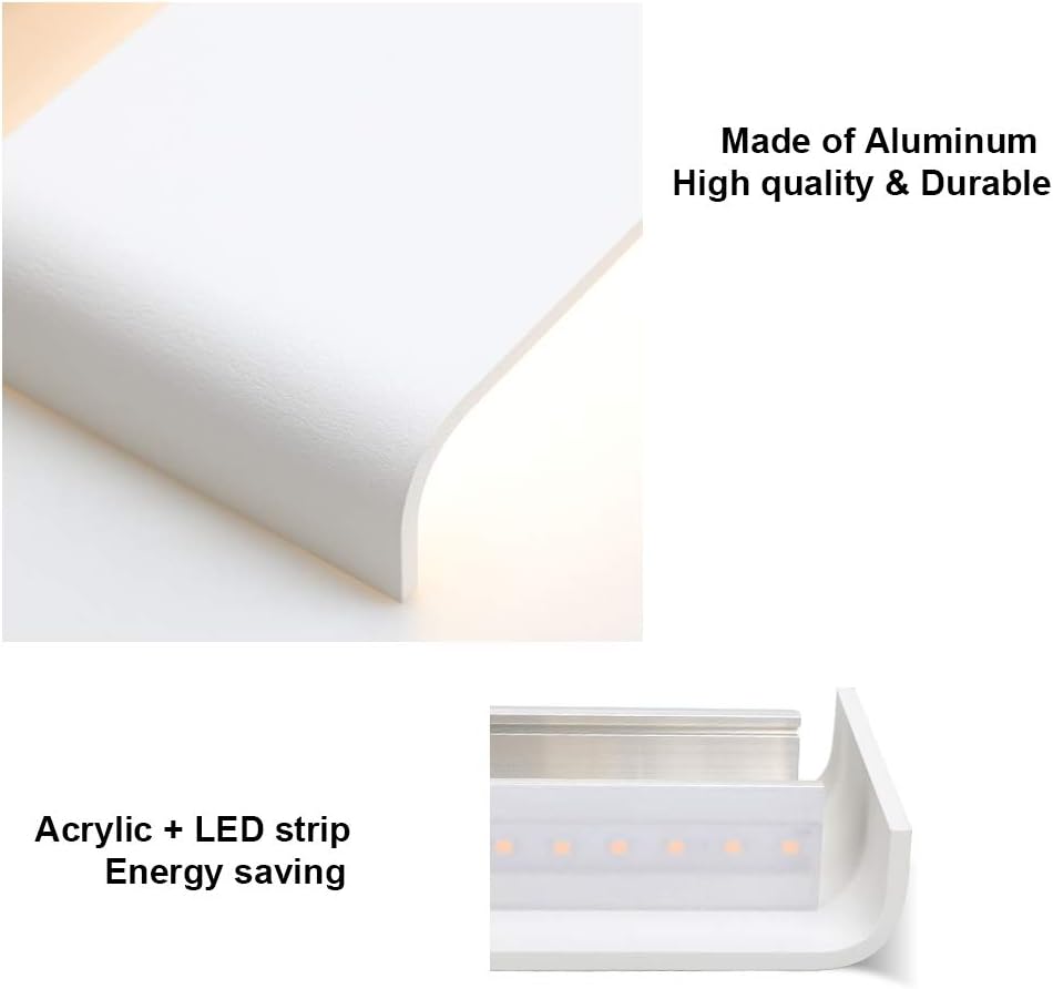 Klighten Lampada da Parete LED Interno 30W 91cm, Bianco - immagine 7