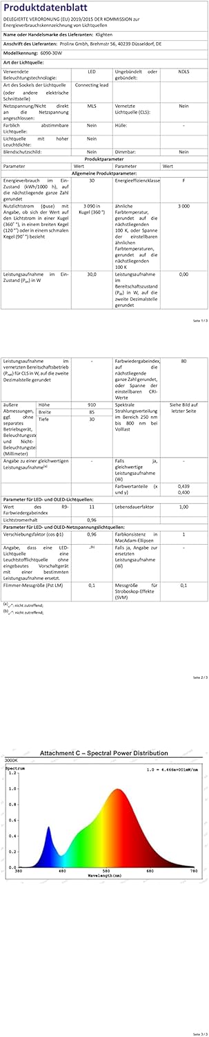 Klighten Lampada da Parete LED Interno 30W 91cm, Bianco - immagine 9