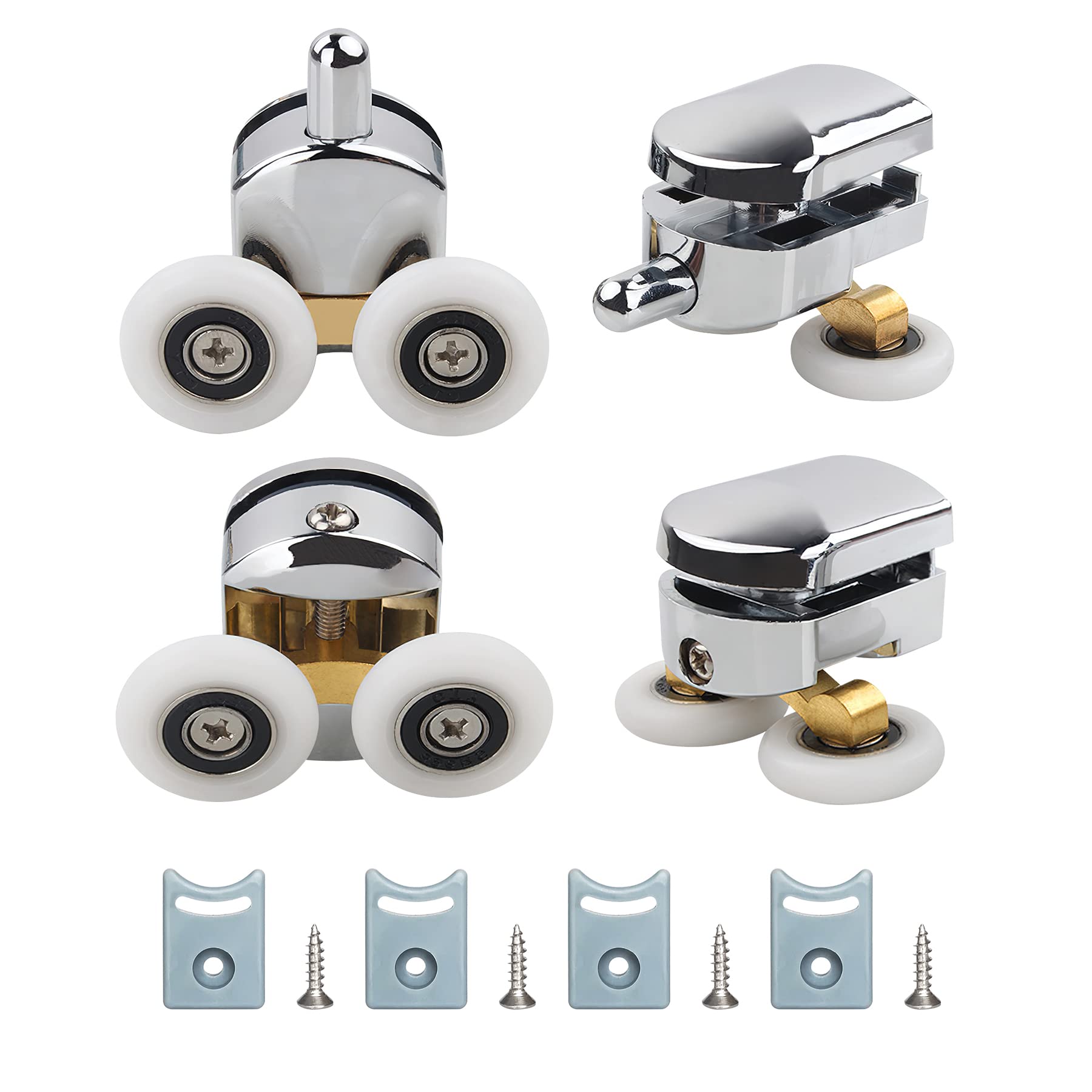 4 Set Rulli per Porta Doccia 25 mm