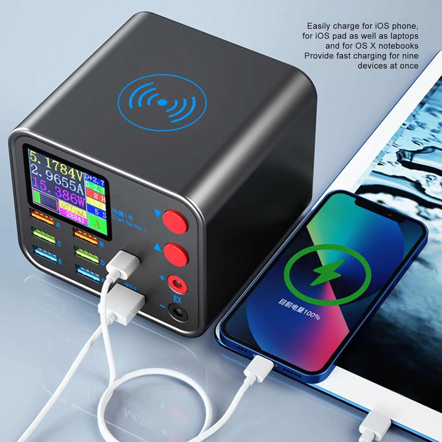 Stazione di Ricarica Multi USB-C 100W a 8 Porte - immagine 4