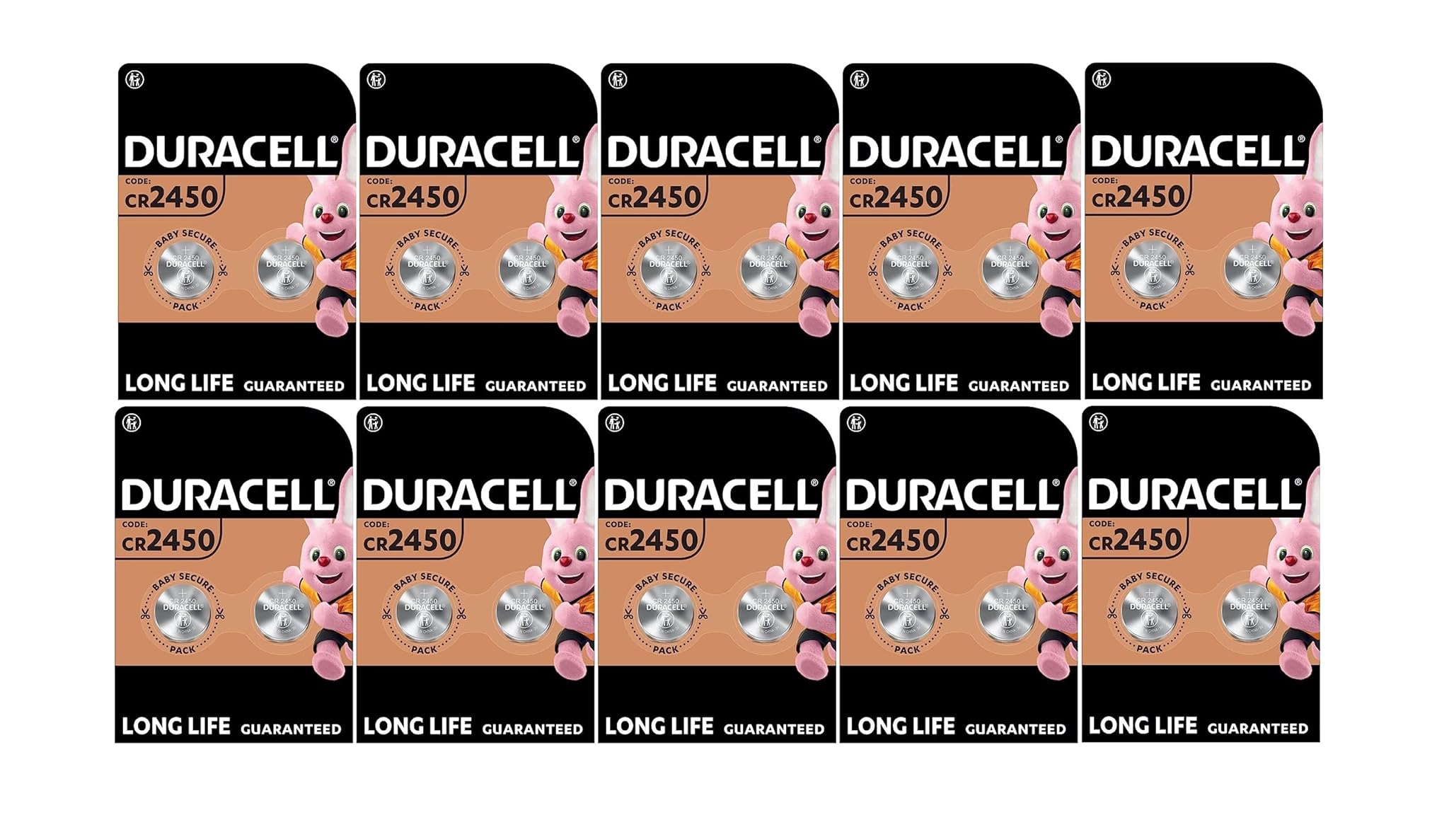 20X Duracell CR 2450 Lithium (10 Blister Da 2 Batterie) 20 Pile