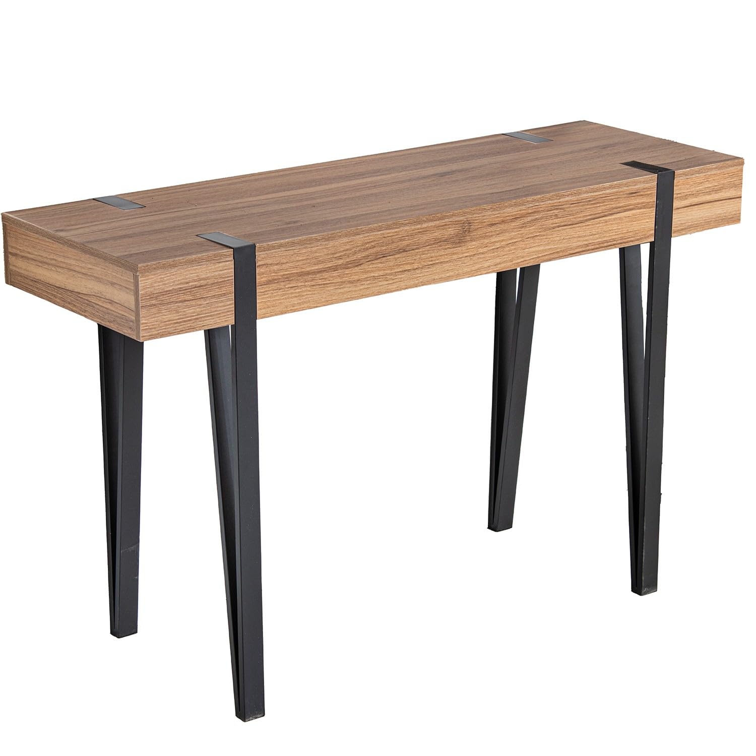 Drw Console Tavolo Ingresso Metallo e Legno 120x50x75cm
